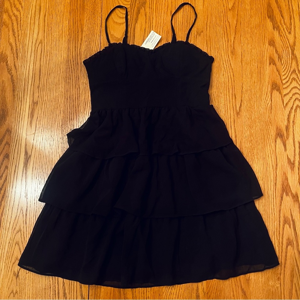 NWT American Eagle Mini Chiffon Ruffle Dress
